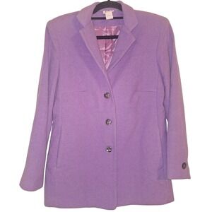 Vintage 70's Women's JRT Size 6 Wool Blend Purple Blazer Jacket Classic Timeless